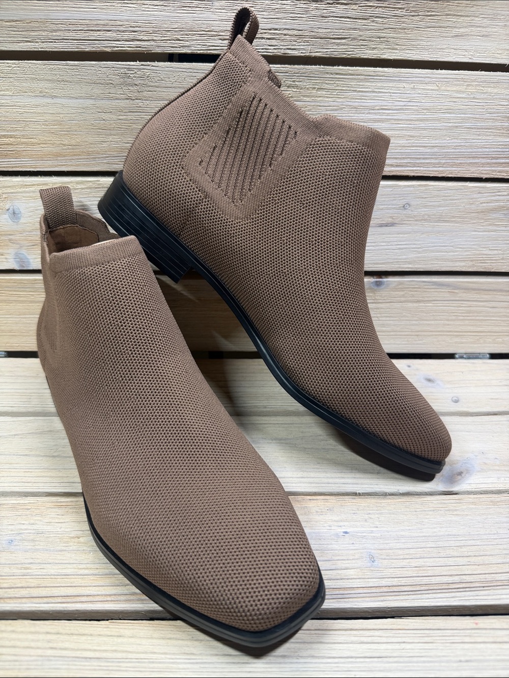 Vivaia Square-Toe Water-Repellent Ankle Boots Espresso Size 41.5 / 10